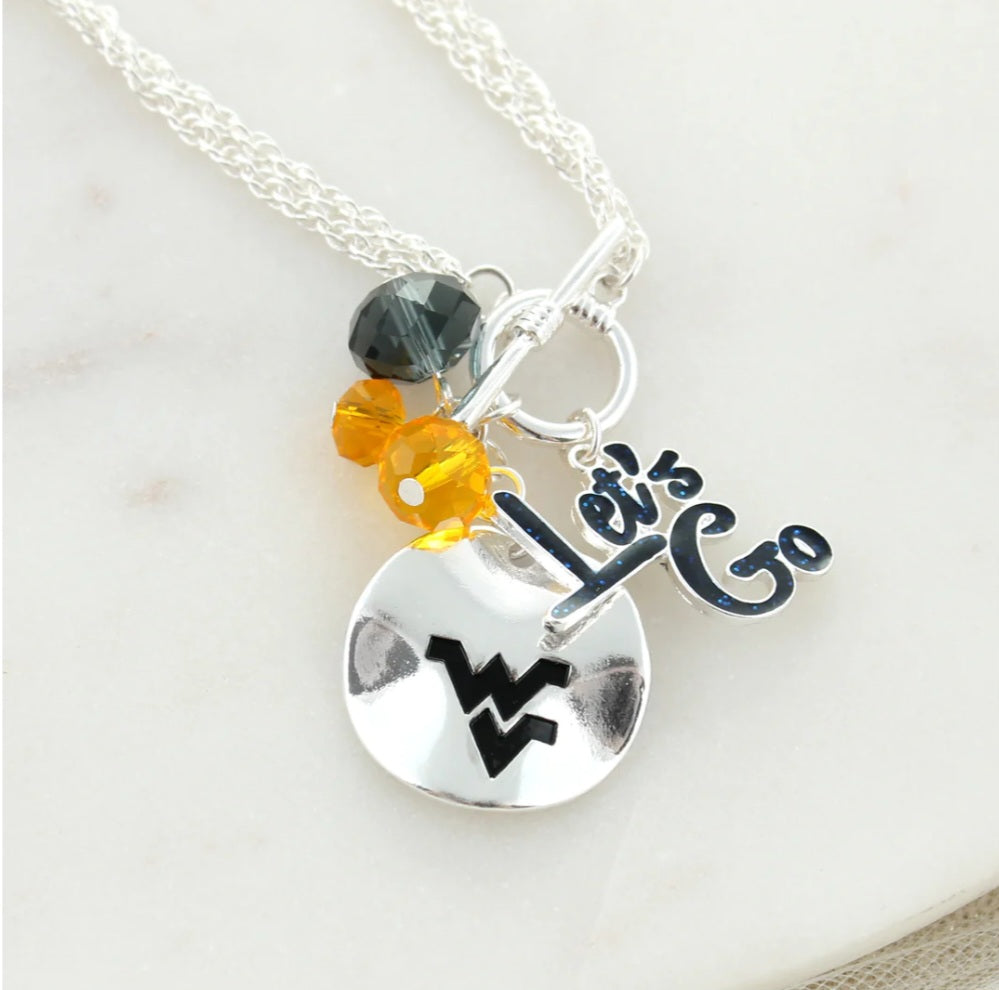 Your Favorite Collegiate Team's Disc Logo & Slogan Cluster Necklace