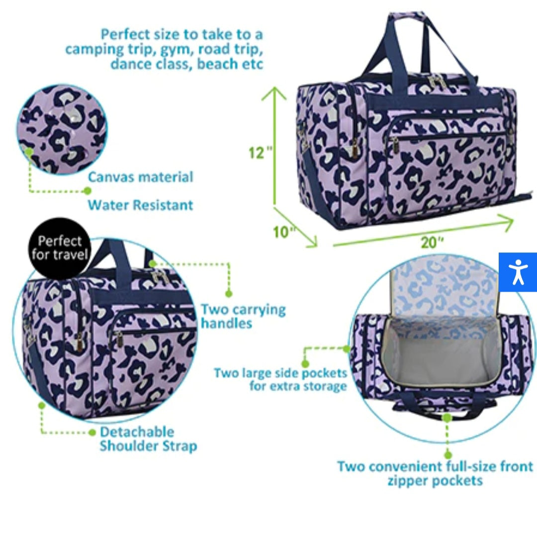 Pastel Cheetah 20" Weekender Duffel Bag