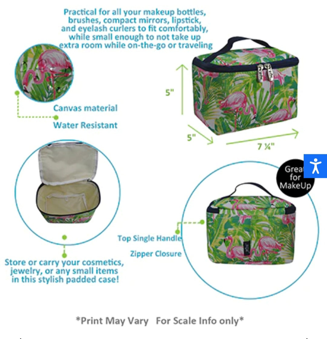 Tropical Flamingo Cosmetic Case