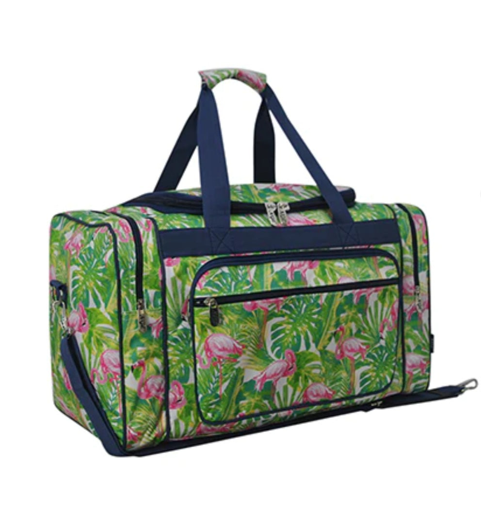 Tropical Flamingo Weekender Duffel Bag 20"