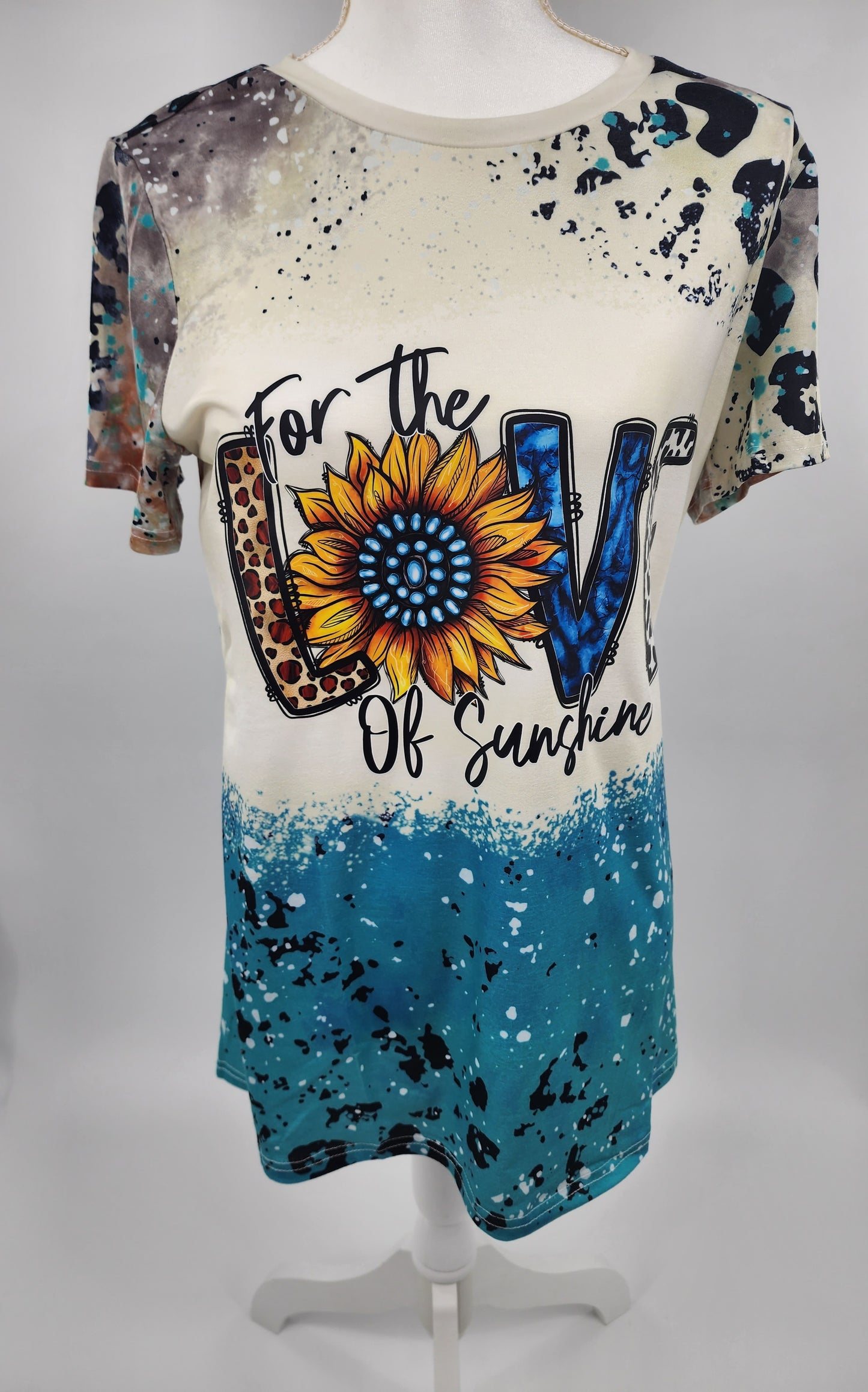 Tie Dye Bleach Graphic Tee For the Love of Sunshine