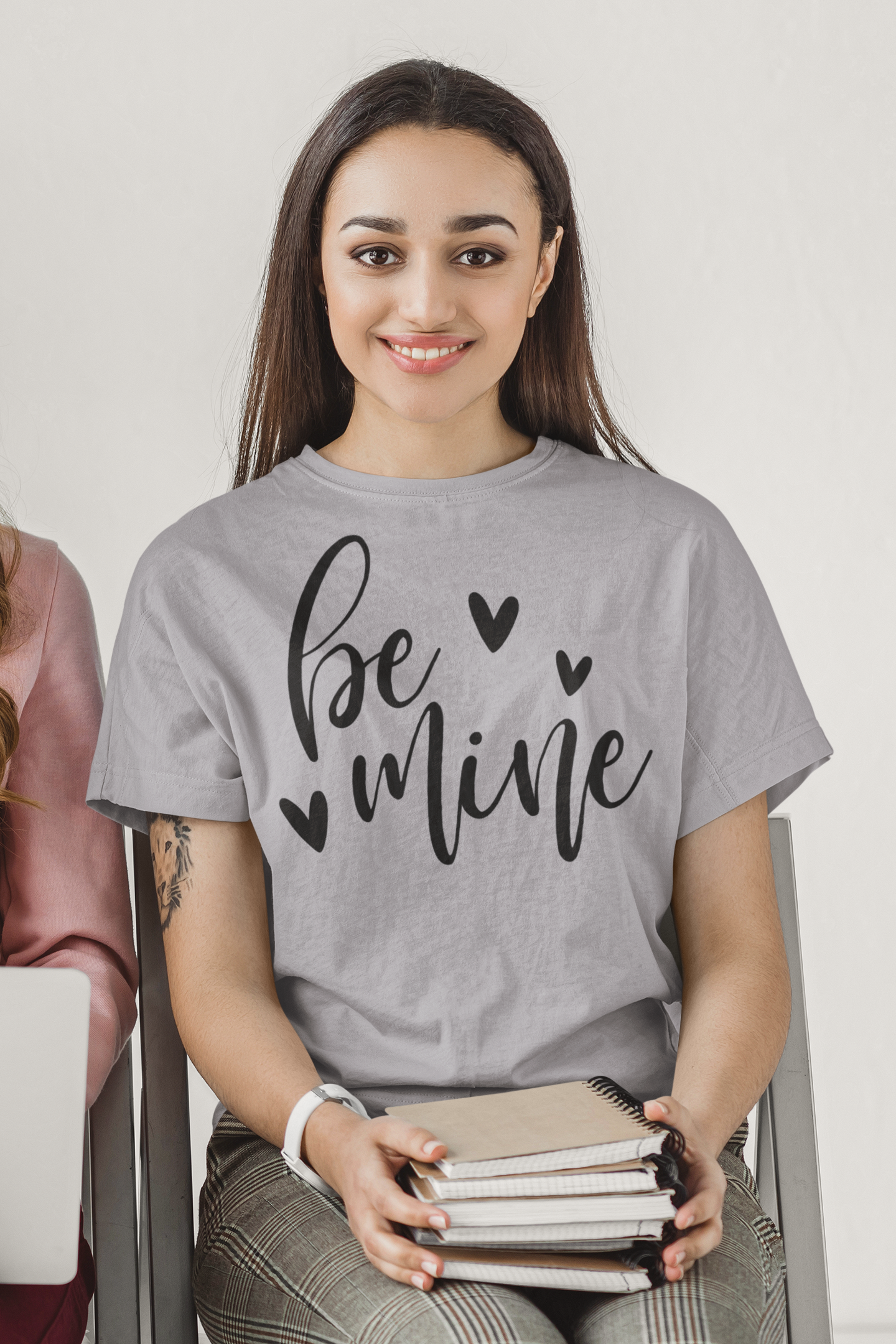 Be Mine Tee Black Lettering