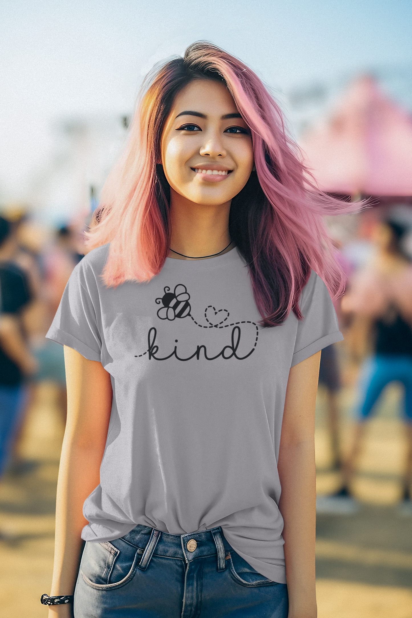 Bee Kind Regular & Plus Long or Short Sleeve Graphic Tee