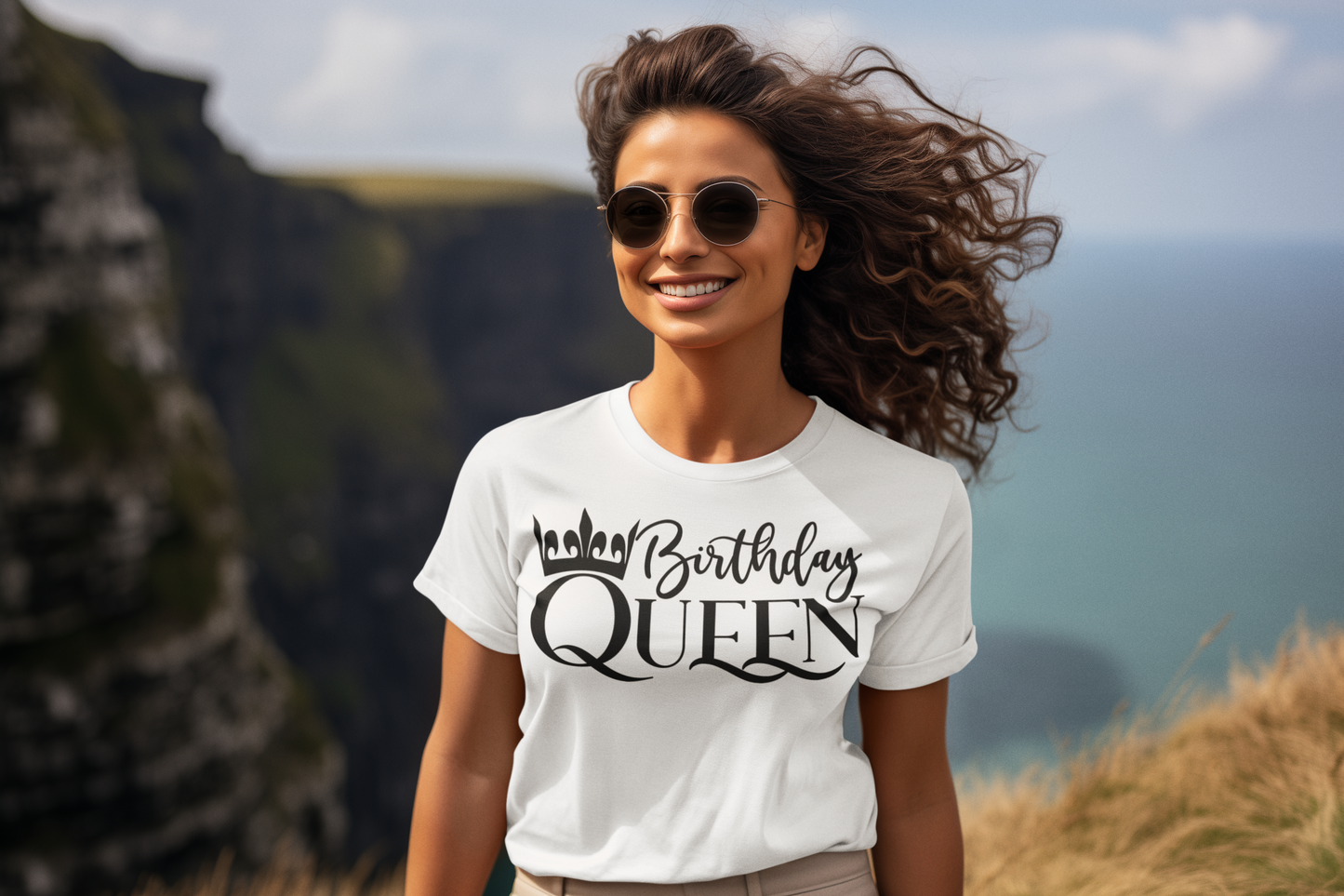 Birthday Queen Regular & Plus Long or Short Sleeve Graphic Tee