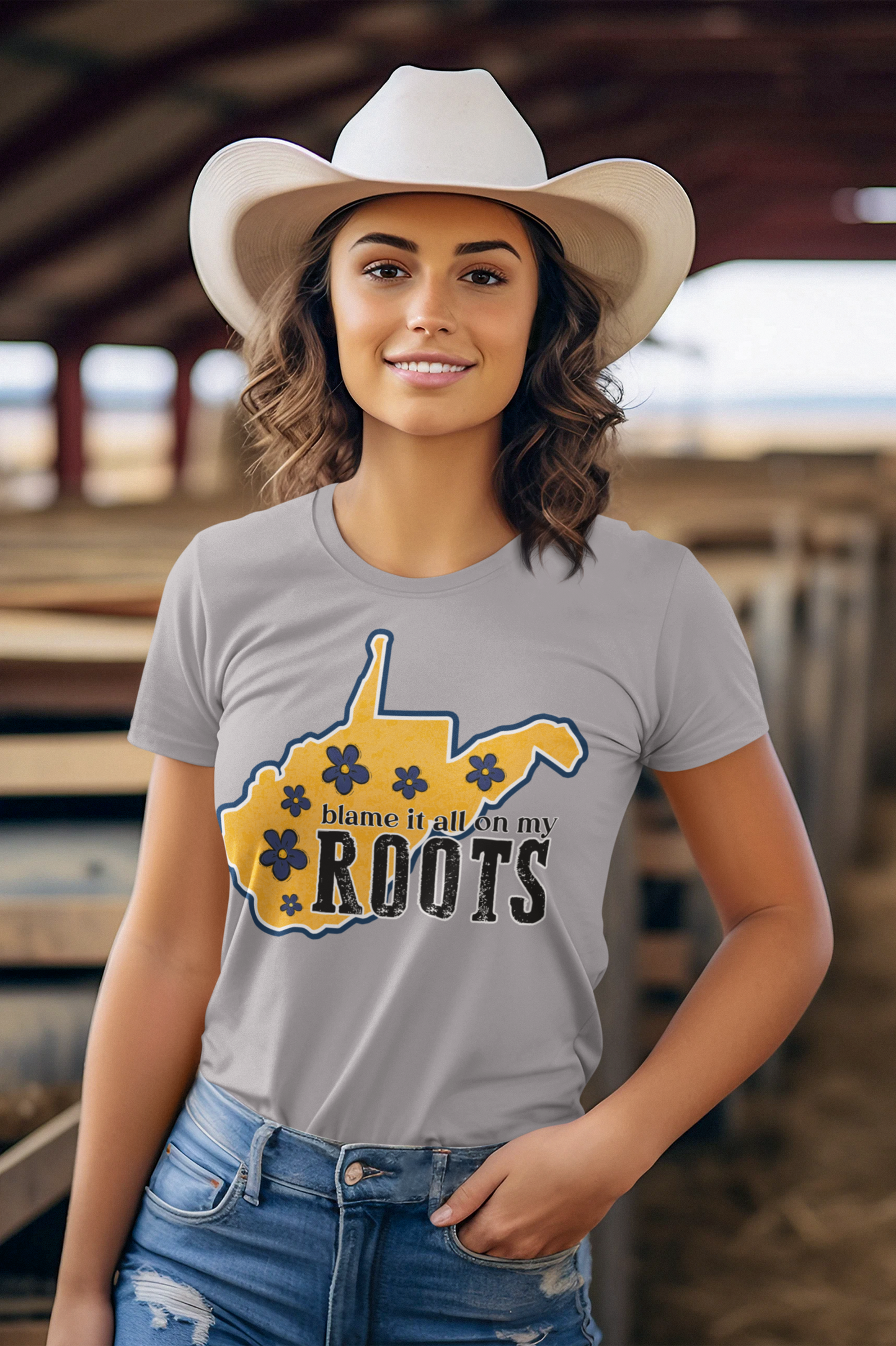 WV Blame it all on my Roots Regular & Plus Graphic Long or Short Sleeve Tee