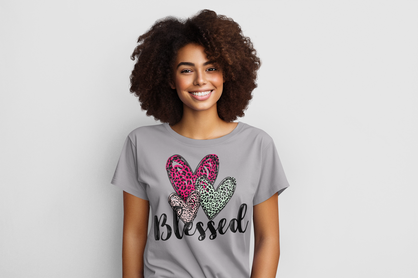 Blessed with Hearts Regular & Plus Graphic Tee