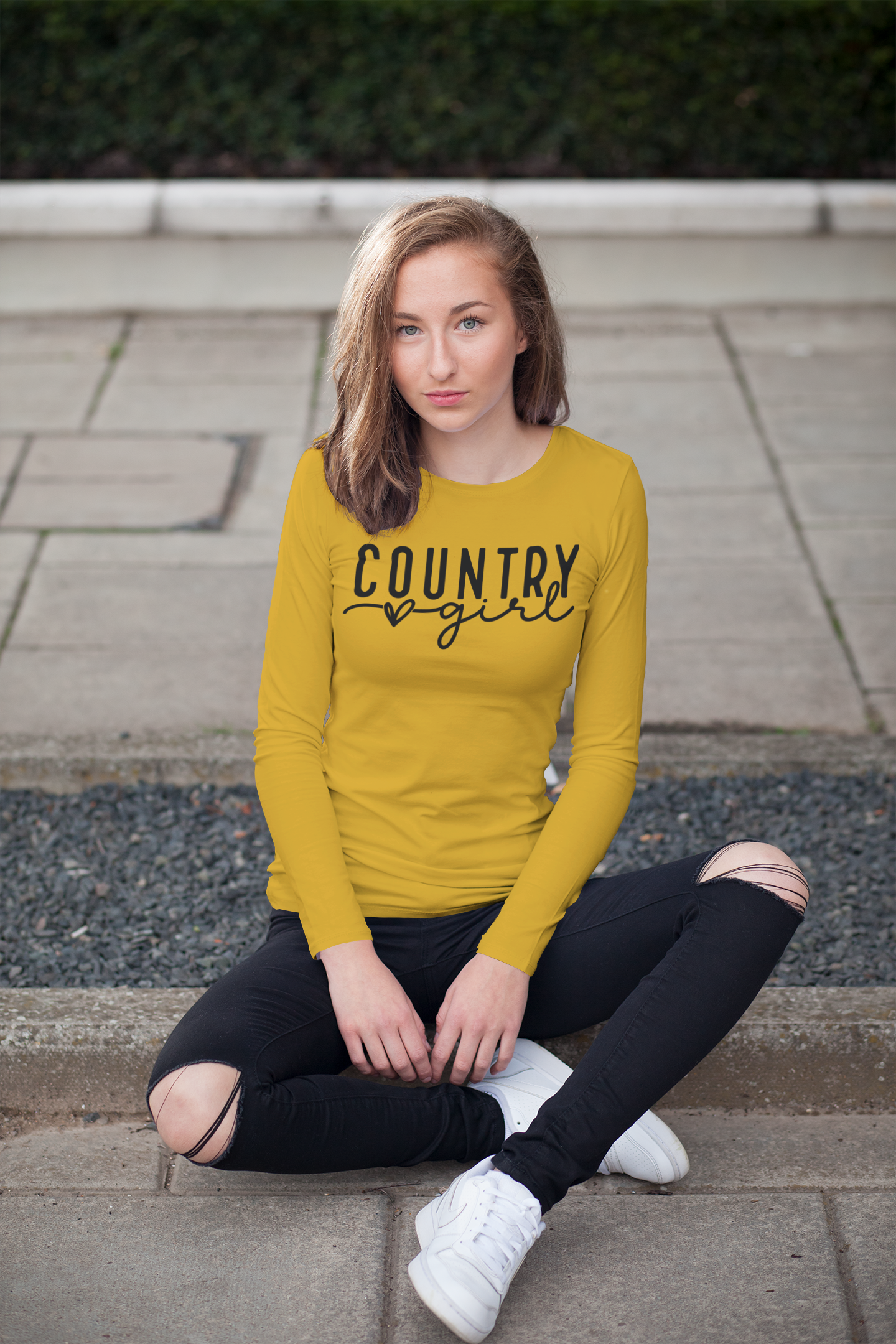 Country Girl Regular & Plus Long & Short Sleeve Graphic Tee