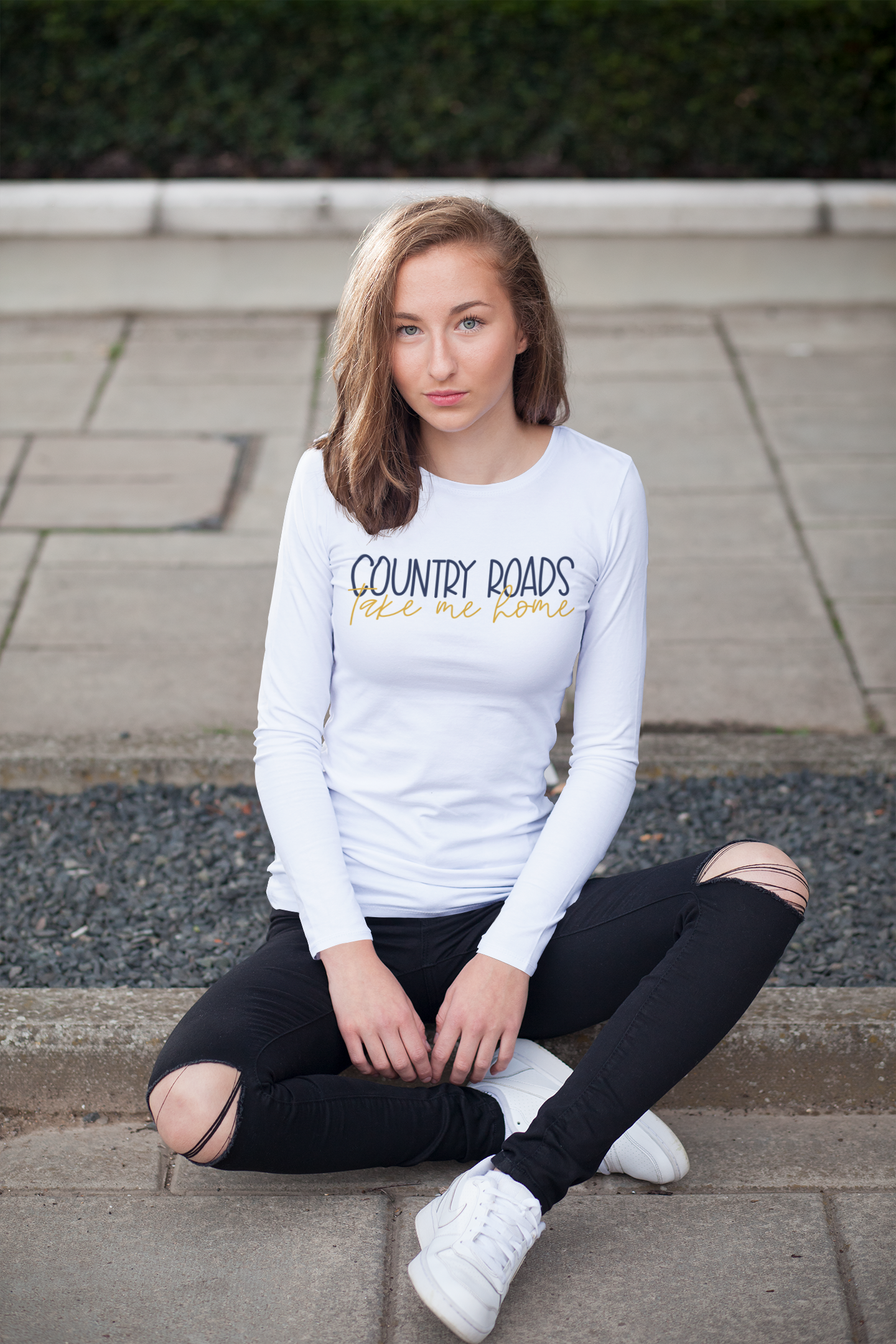 Country Roads Take Me Home Design 2 Regular & Plus Graphic Long & Short Tee