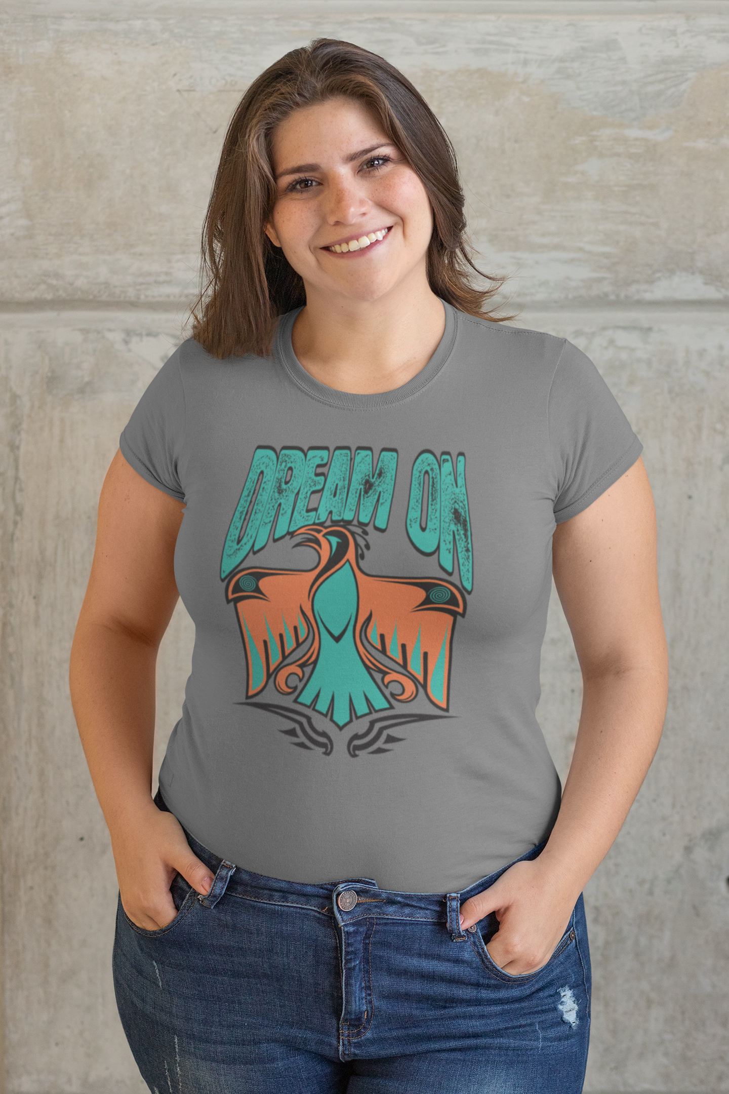 Dream On Regular & Plus Long or Short Sleeve Graphic Tee