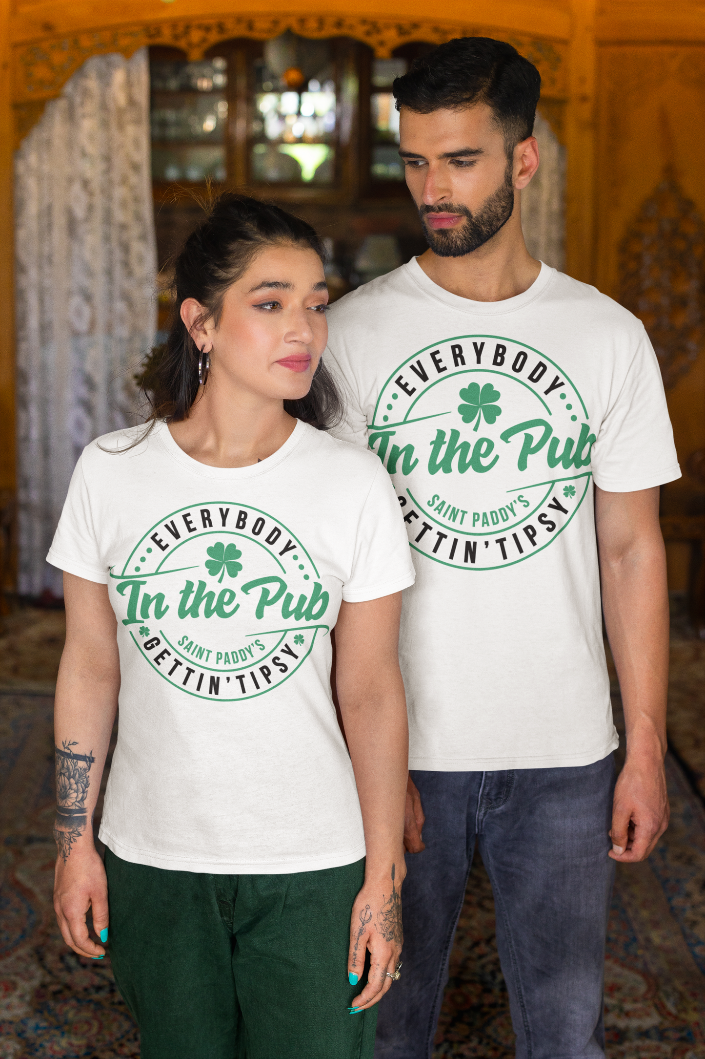 Everybody's In The Pub Getting Tipsy Regular & Plus Long or Short Sleeve Tee Shirt