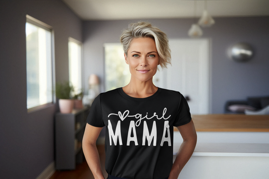 Girl Mama Graphic Tee with White Lettering