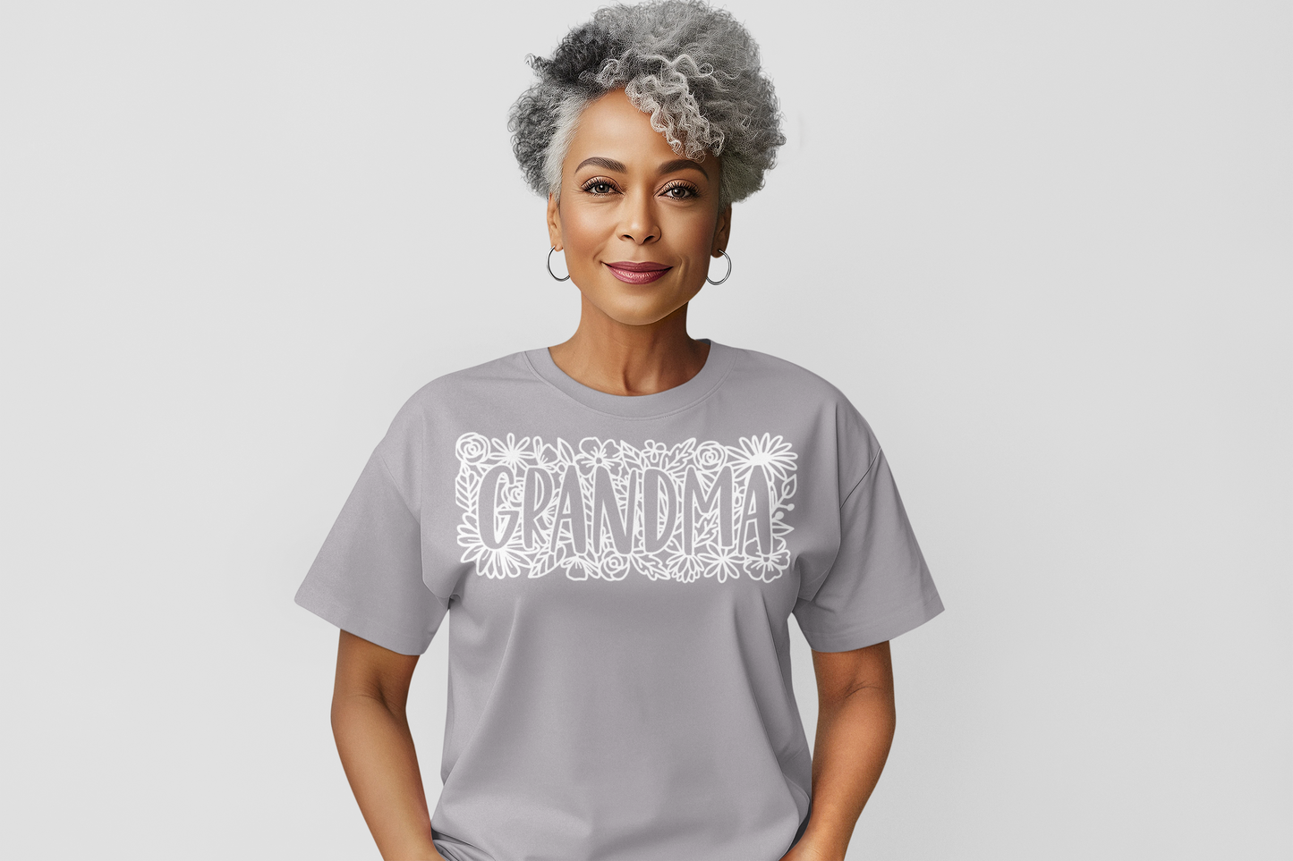 Grandma Floral Design Graphic Tee