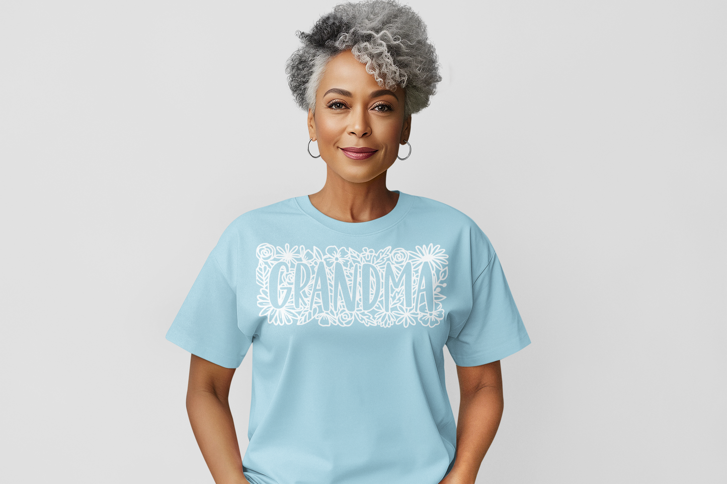 Grandma Floral Design Graphic Tee