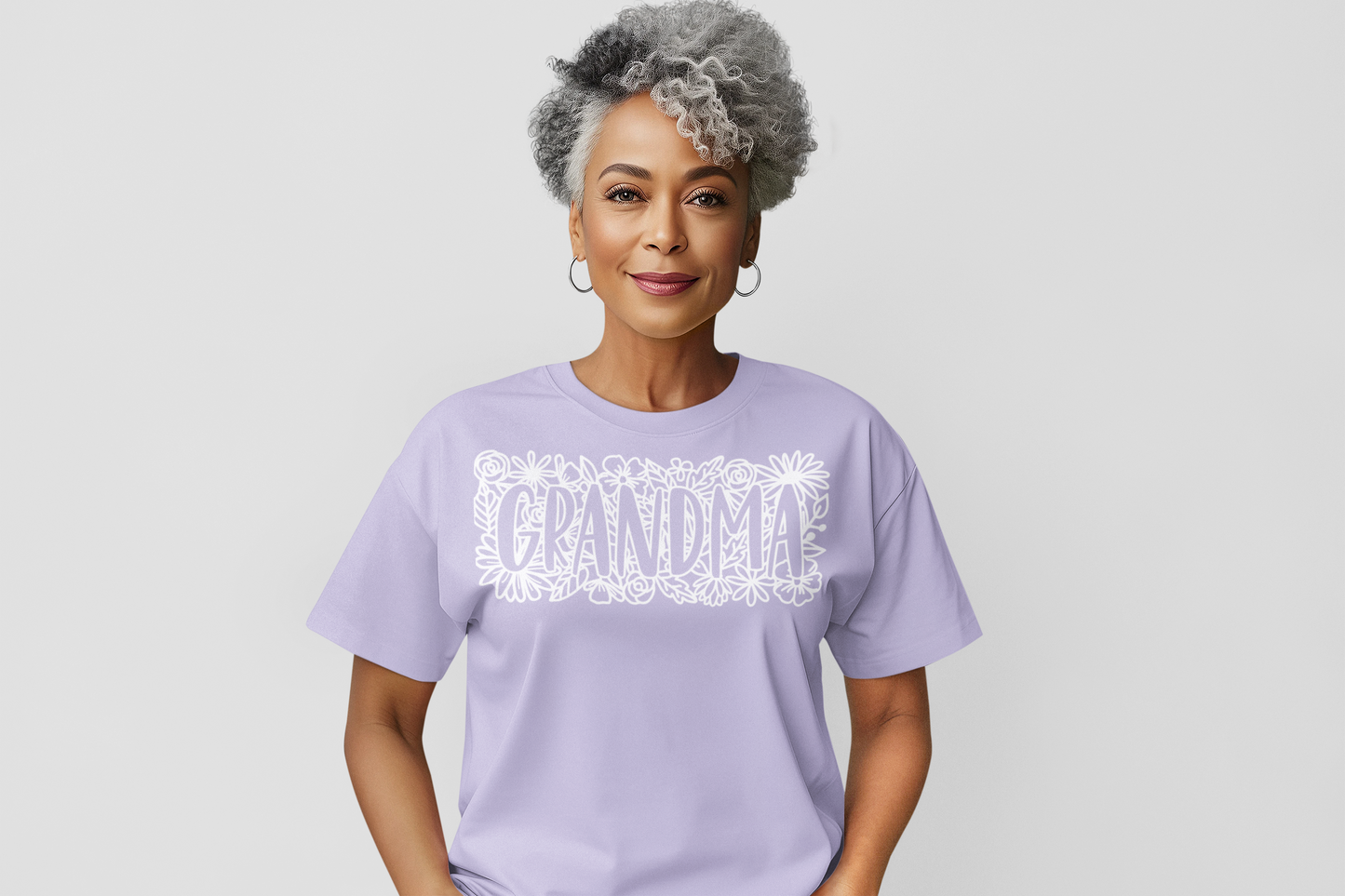 Grandma Floral Design Graphic Tee