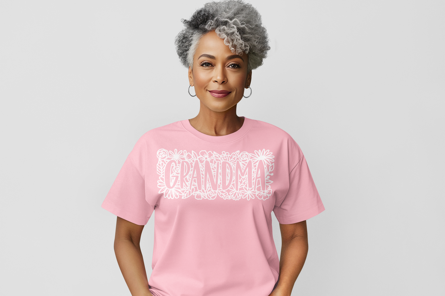 Grandma Floral Design Graphic Tee