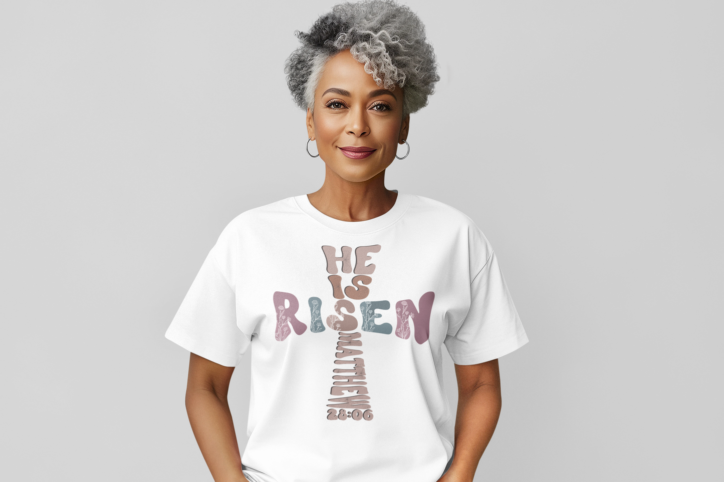 He is Risen Circle Design Regular & Plus Graphic Tee