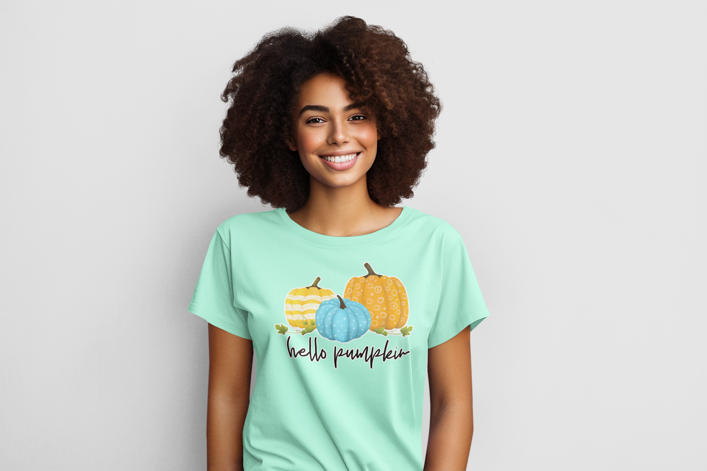 Hello Pumpkin Regular & Plus Long or Short Sleeve Graphic Tee