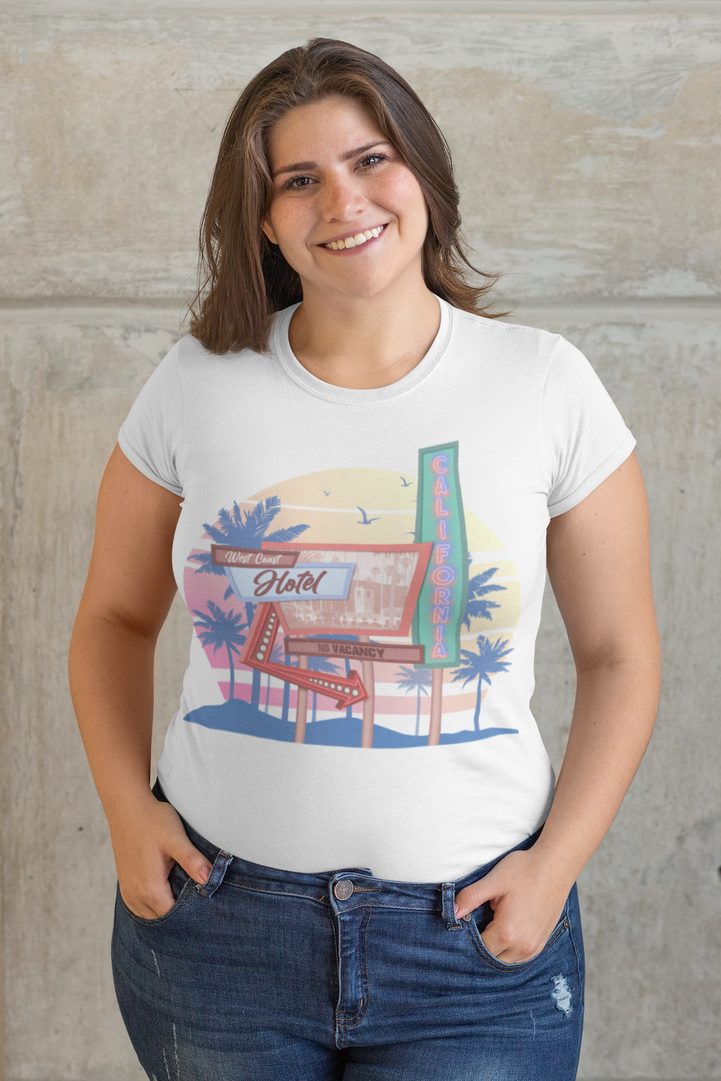 Hotel California Regular & Plus Long or Short Sleeve Graphic Tee