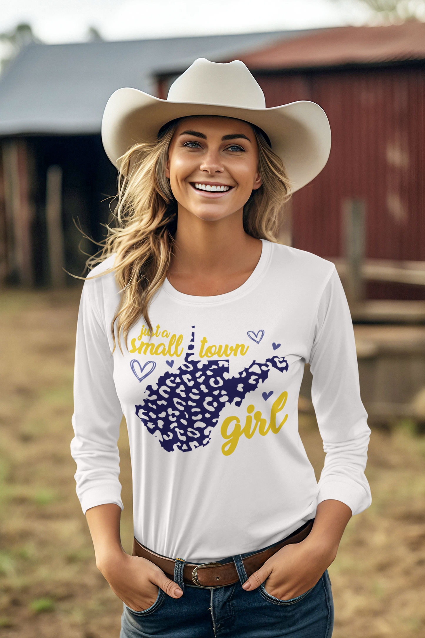 Just a Small Town Girl Regular & Plus Graphic Long & Short Sleeve Tee