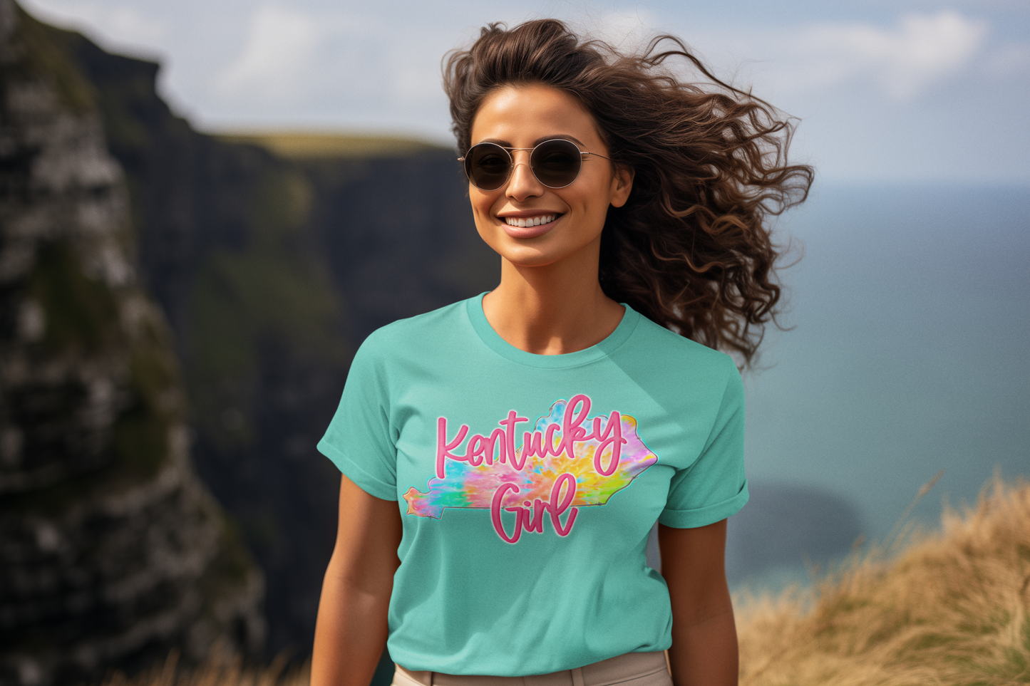 Kentucky Girl Regular & Plus Long or Short Sleeve Graphic Tee