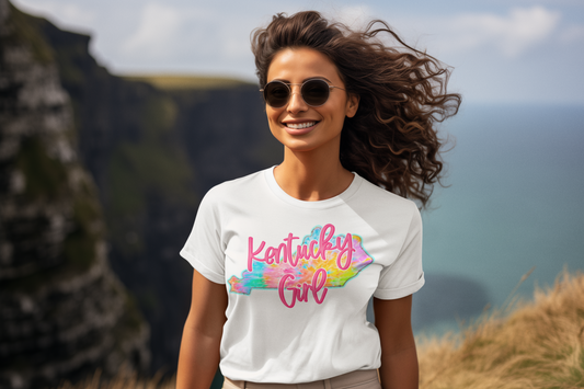 Kentucky Girl Regular & Plus Long or Short Sleeve Graphic Tee