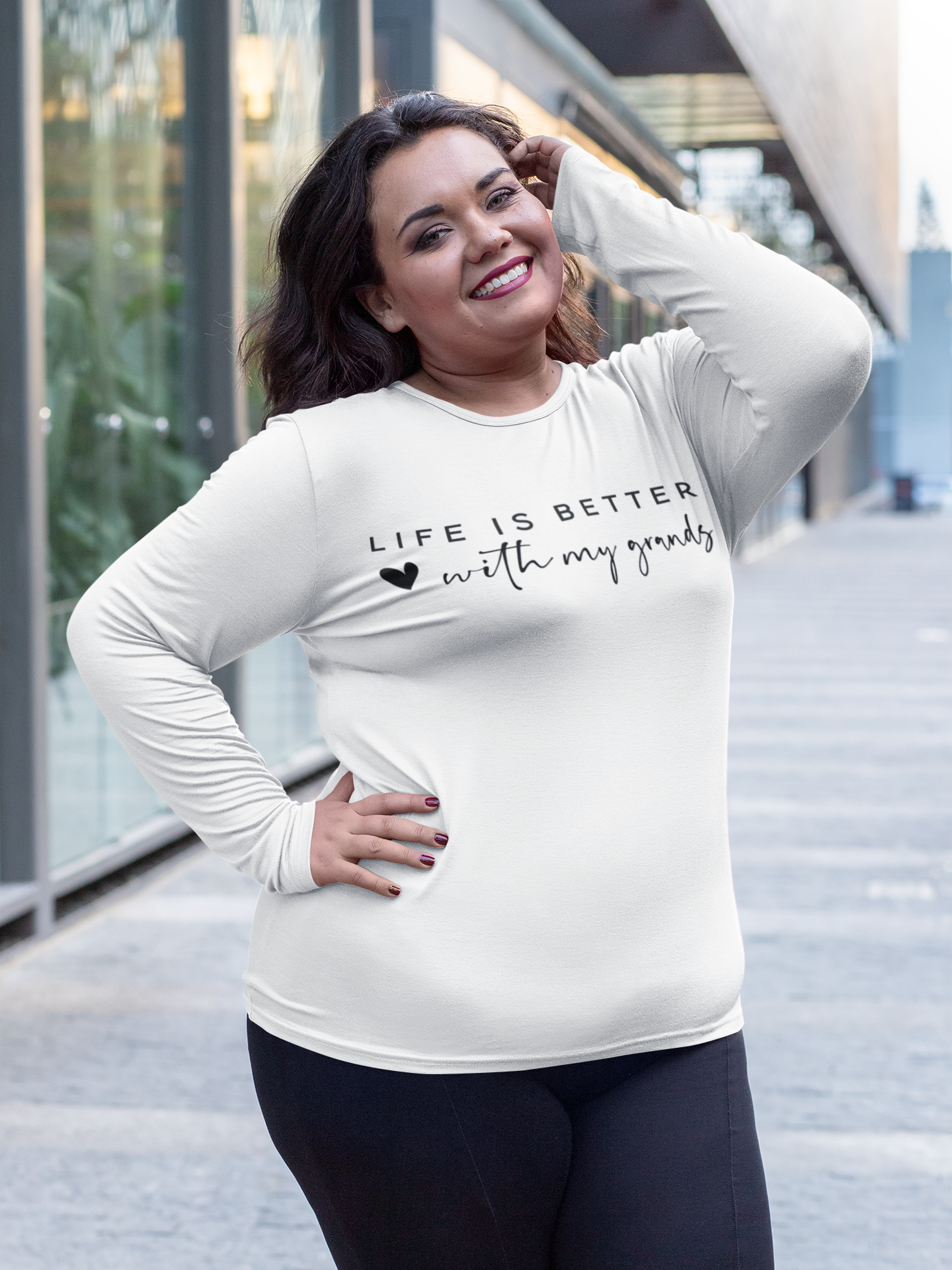 Life Is Better With My Grands Regular & Plus Long or Short Sleeve Graphic Tee