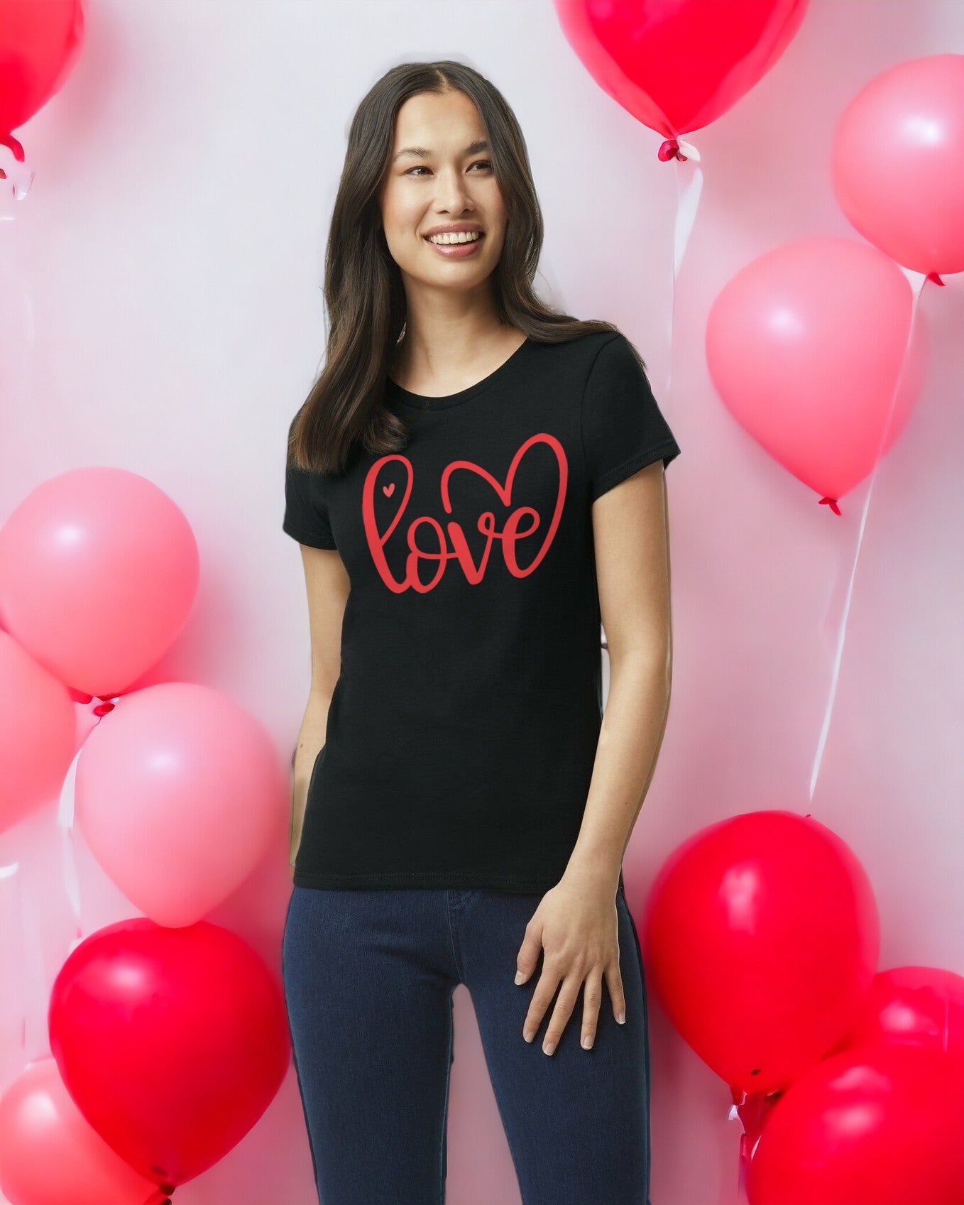 Love Wrapped in Hearts Short or Long Sleeve Tee