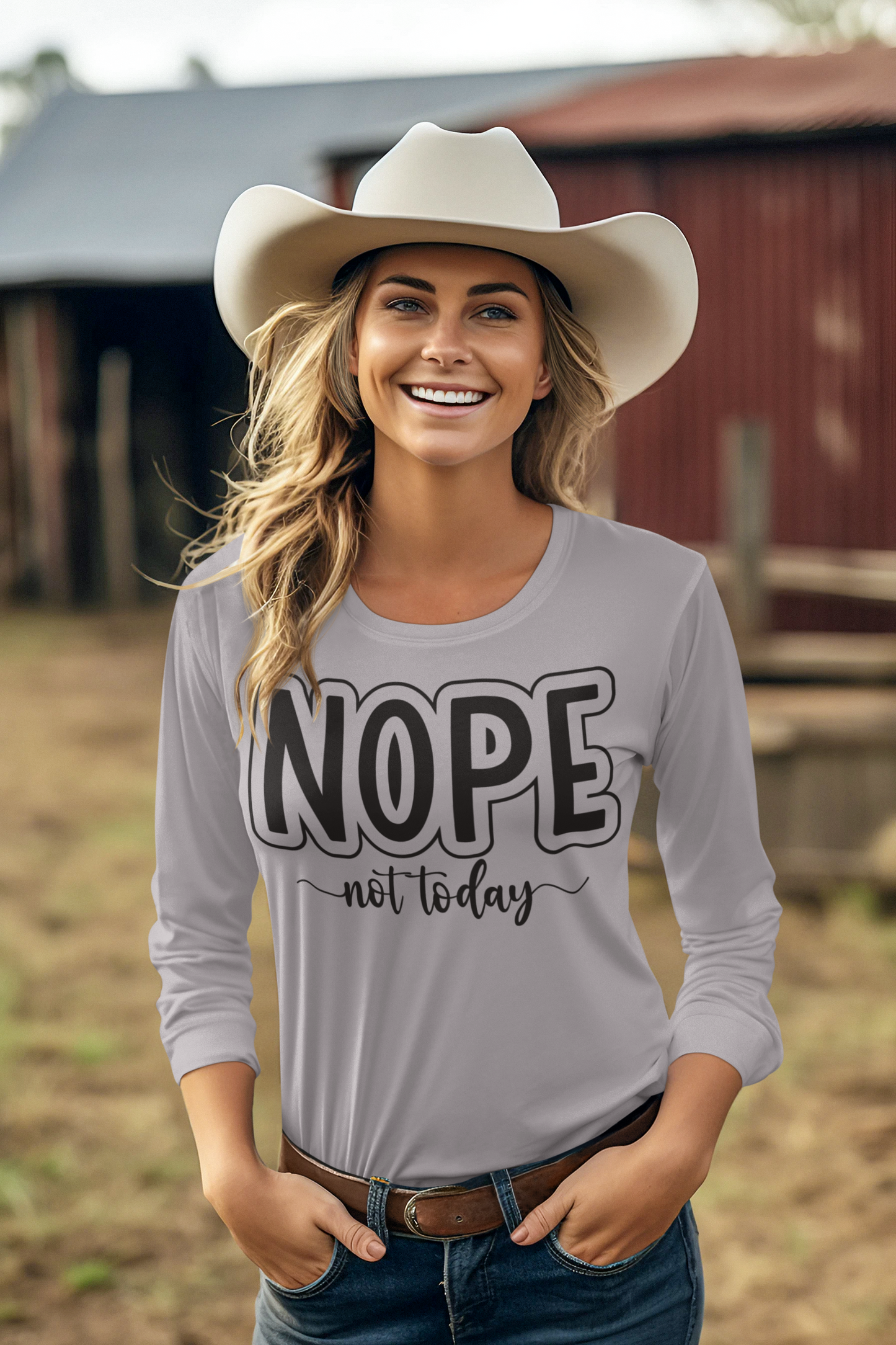 Nope Not Today Long Sleeve Tee