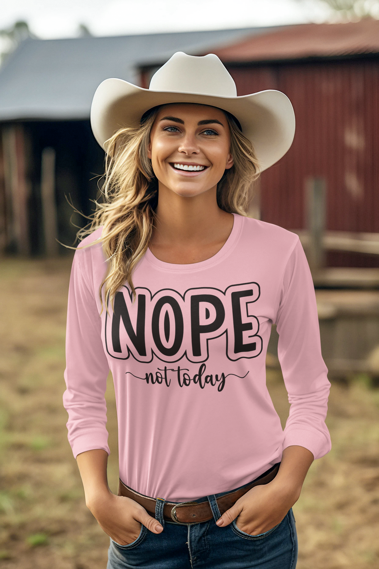 Nope Not Today Long Sleeve Tee