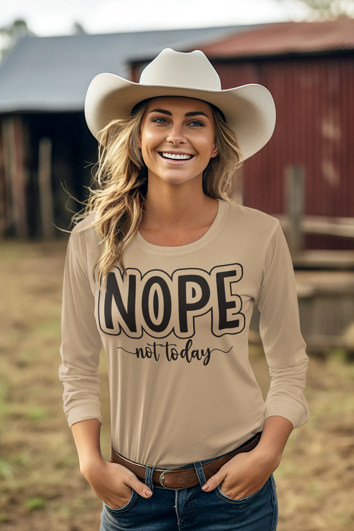 Nope Not Today Long Sleeve Tee