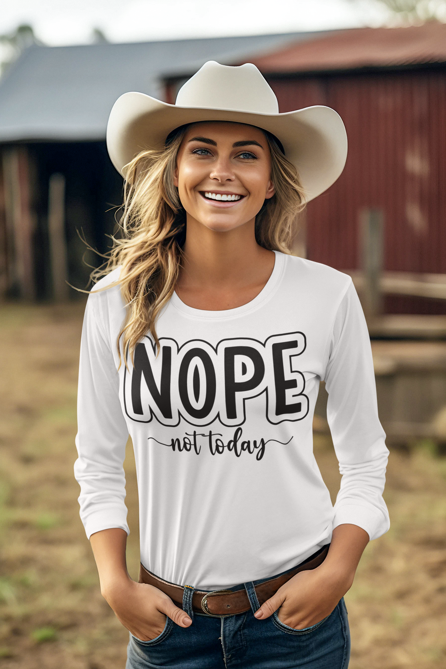 Nope Not Today Long Sleeve Tee