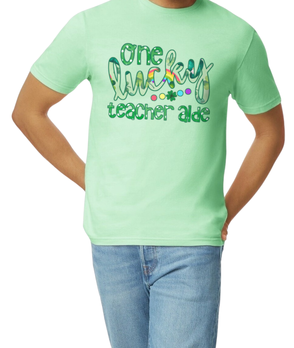 One Lucky Teacher Aide Tee