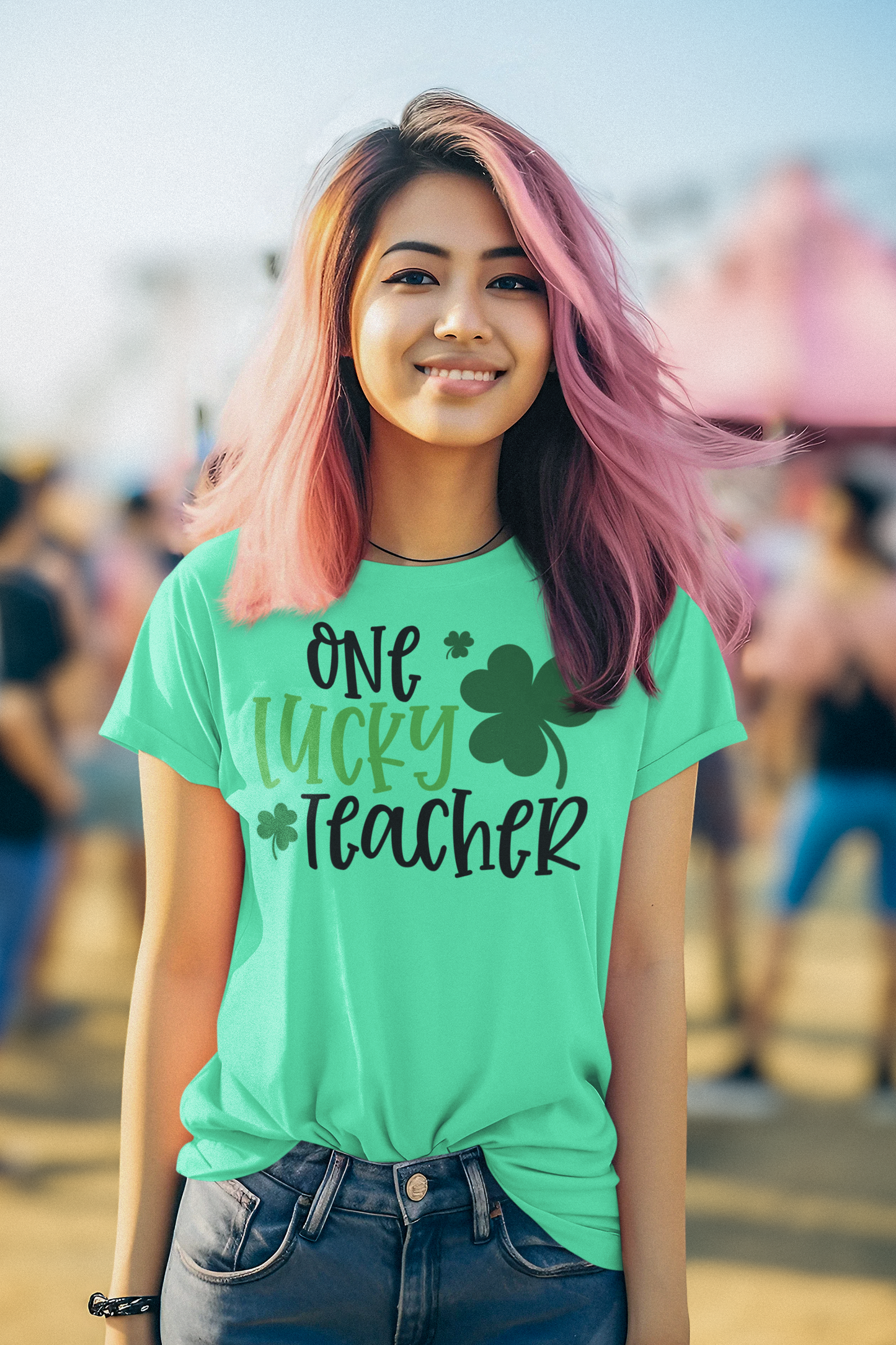 One Lucky Teacher Tee Shirt