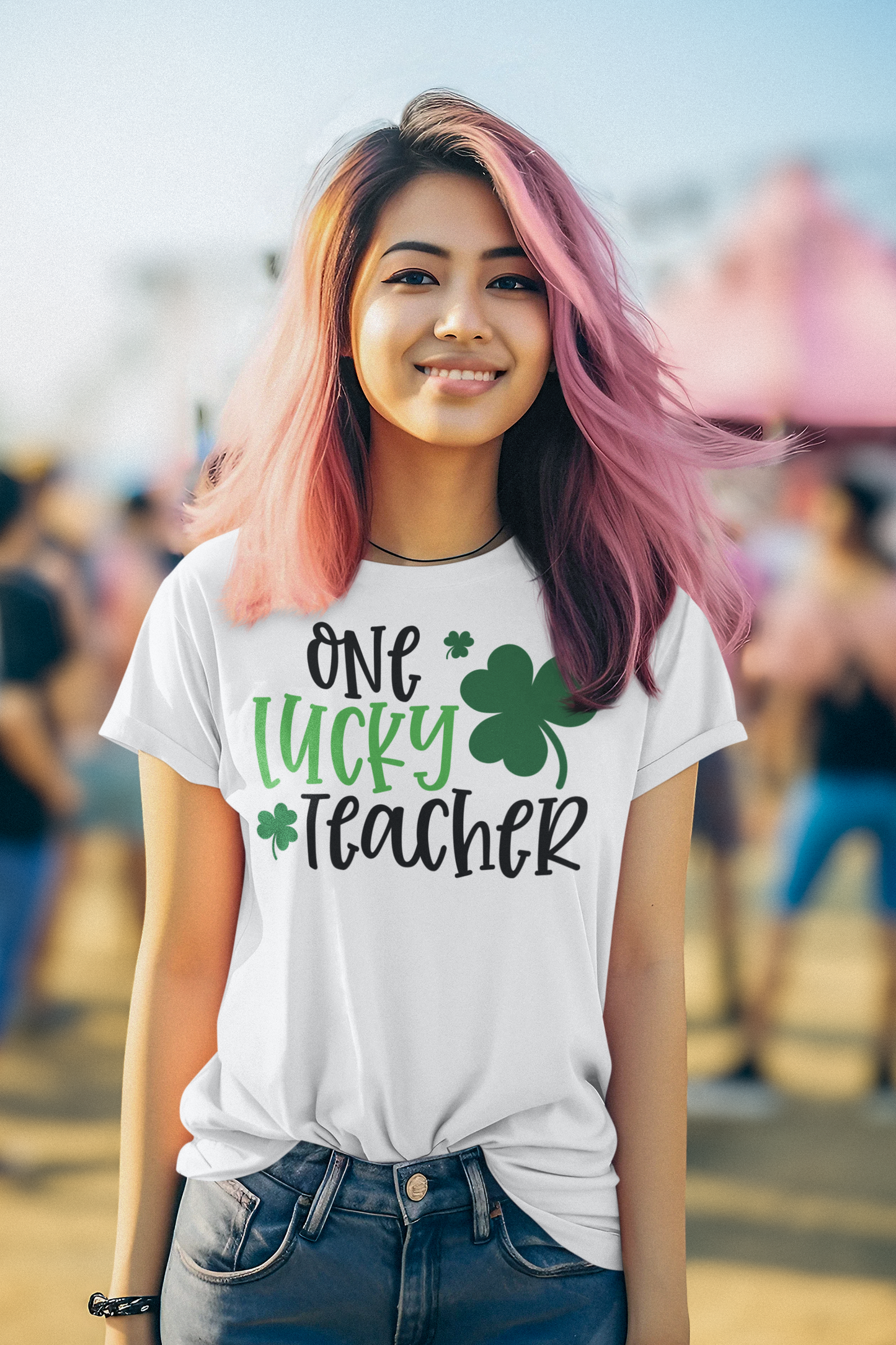 One Lucky Teacher Tee Shirt