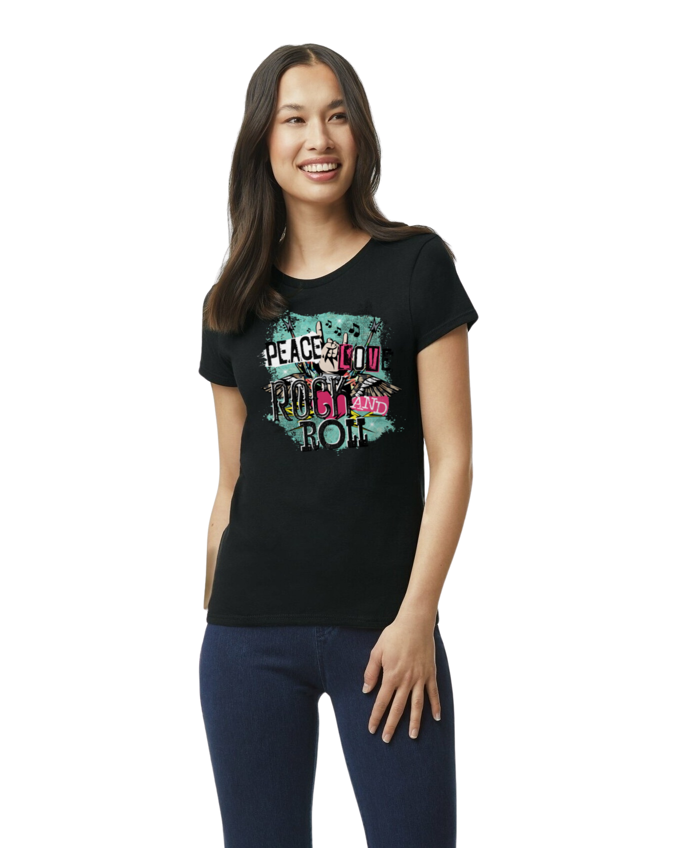 Peace Love and Rock 'n Roll Regular & Plus Graphic Tee