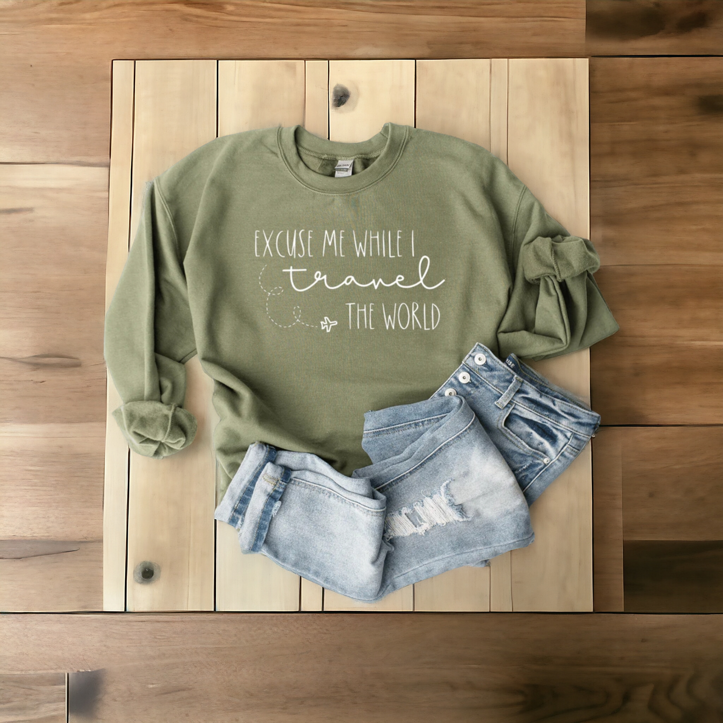 Excuse Me While I Travel the World Sweatshirt