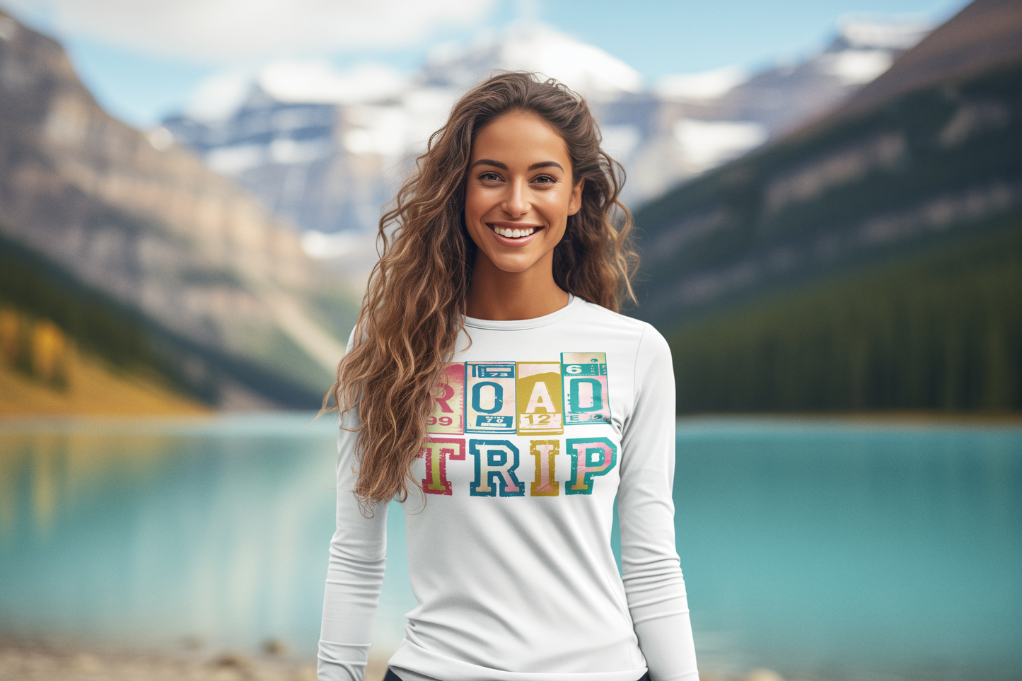 Road Trip Regular & Plus Long Sleeve Graphic Tee