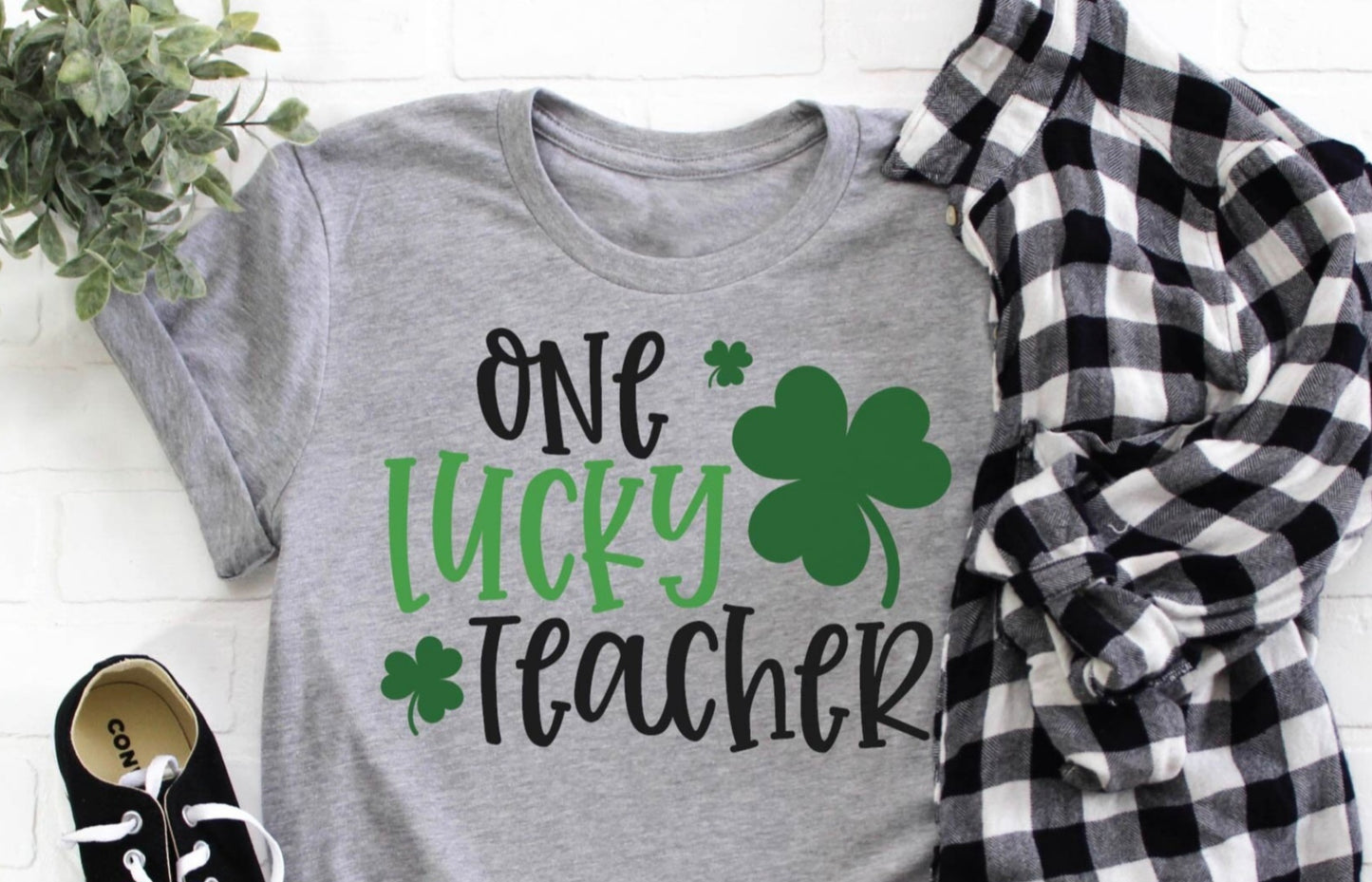 One Lucky Teacher Tee Shirt