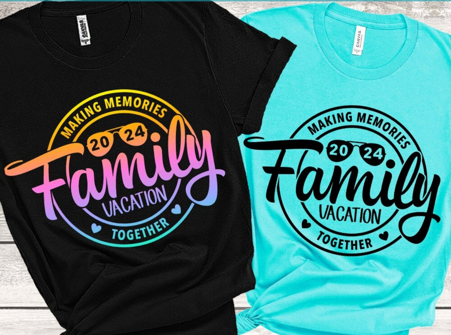 Family Vacation 2024 Tee in Women's, Men's & Children's Sizes