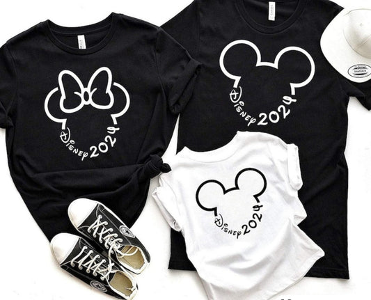 Family Disney Ears 2024 Trip Tee Discount Bundle Four Tees for $84