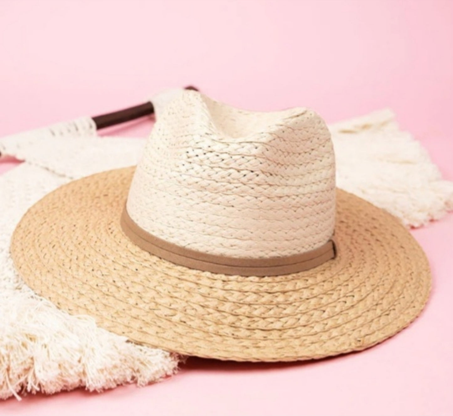 Playa del Carmen Taupe Straw Hat