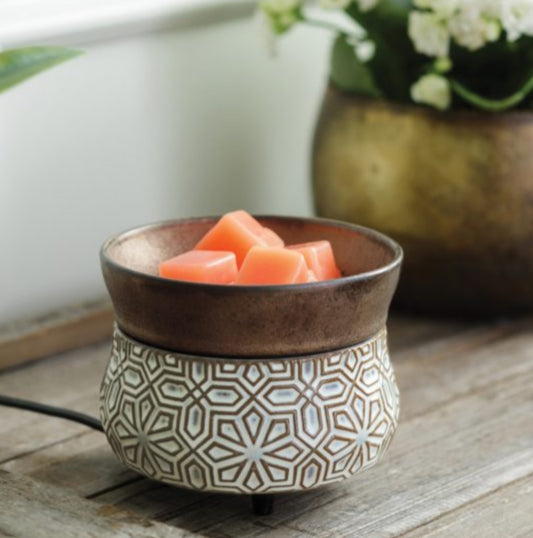 Bronze Geometric 2-In-1 Classic Fragrance Warmer