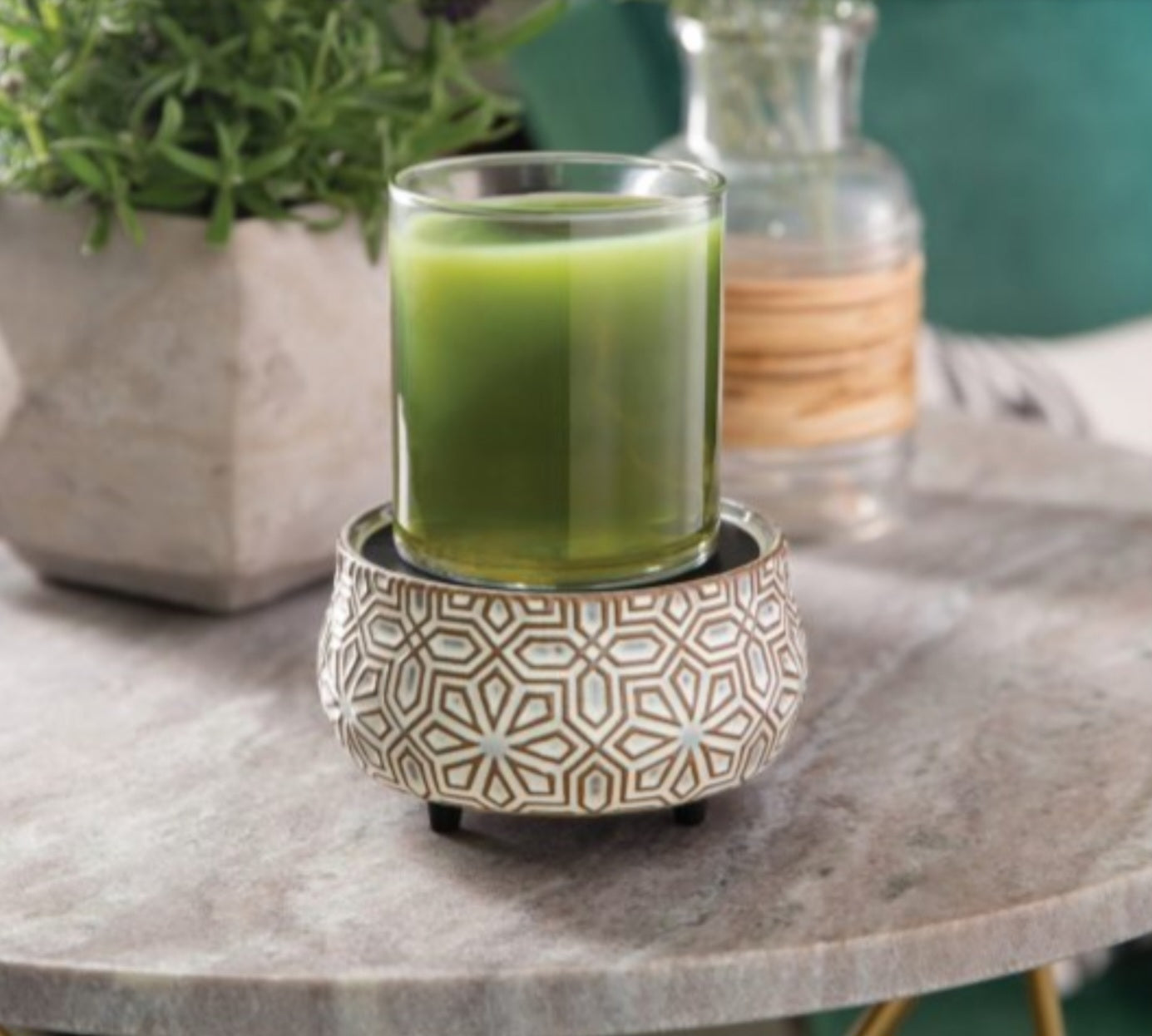 Bronze Geometric 2-In-1 Classic Fragrance Warmer