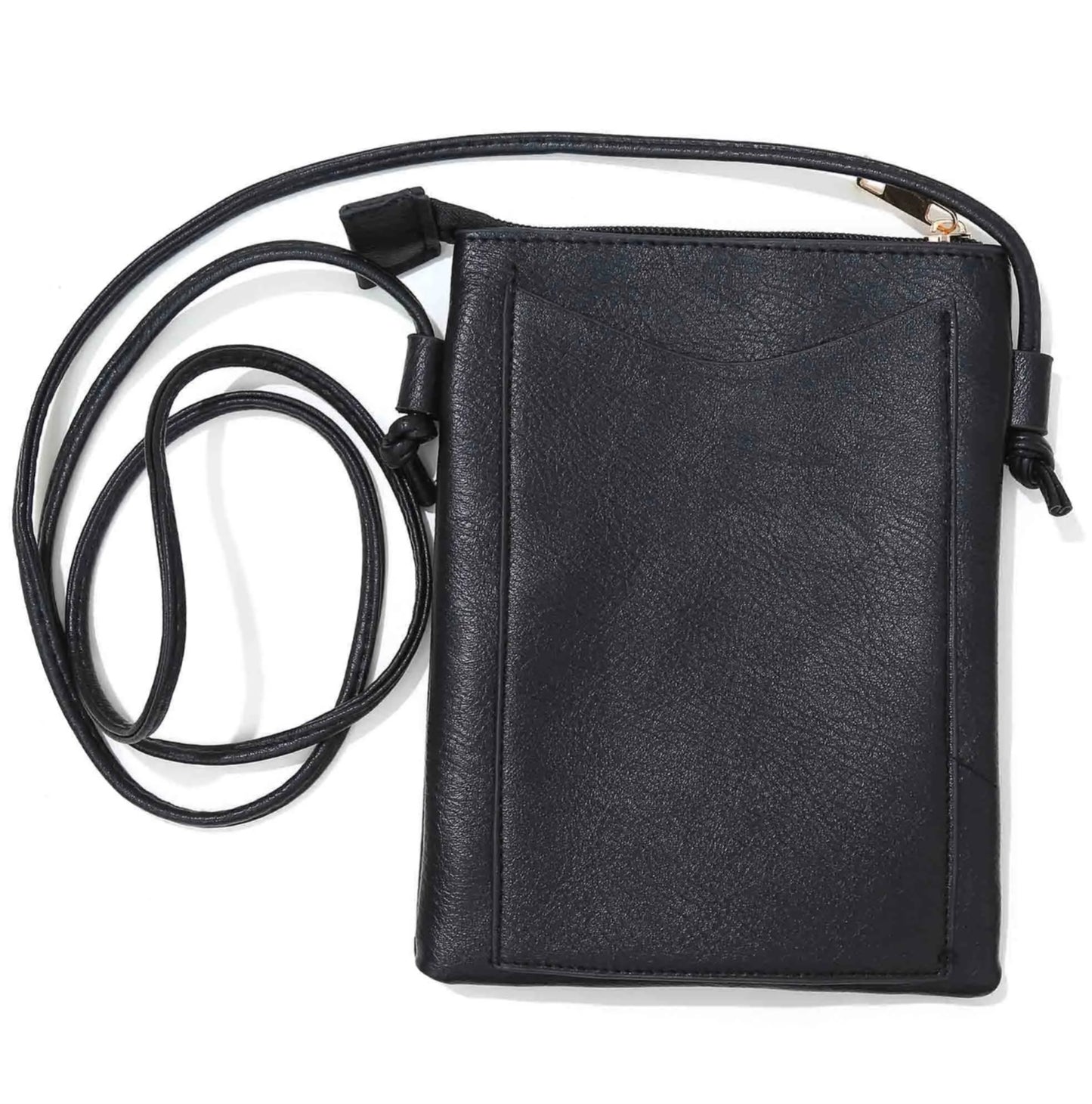 Black Circle Cut Cross Body Bag with Flip Cover