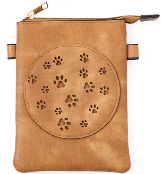 Beige Paw Crossbody Bag