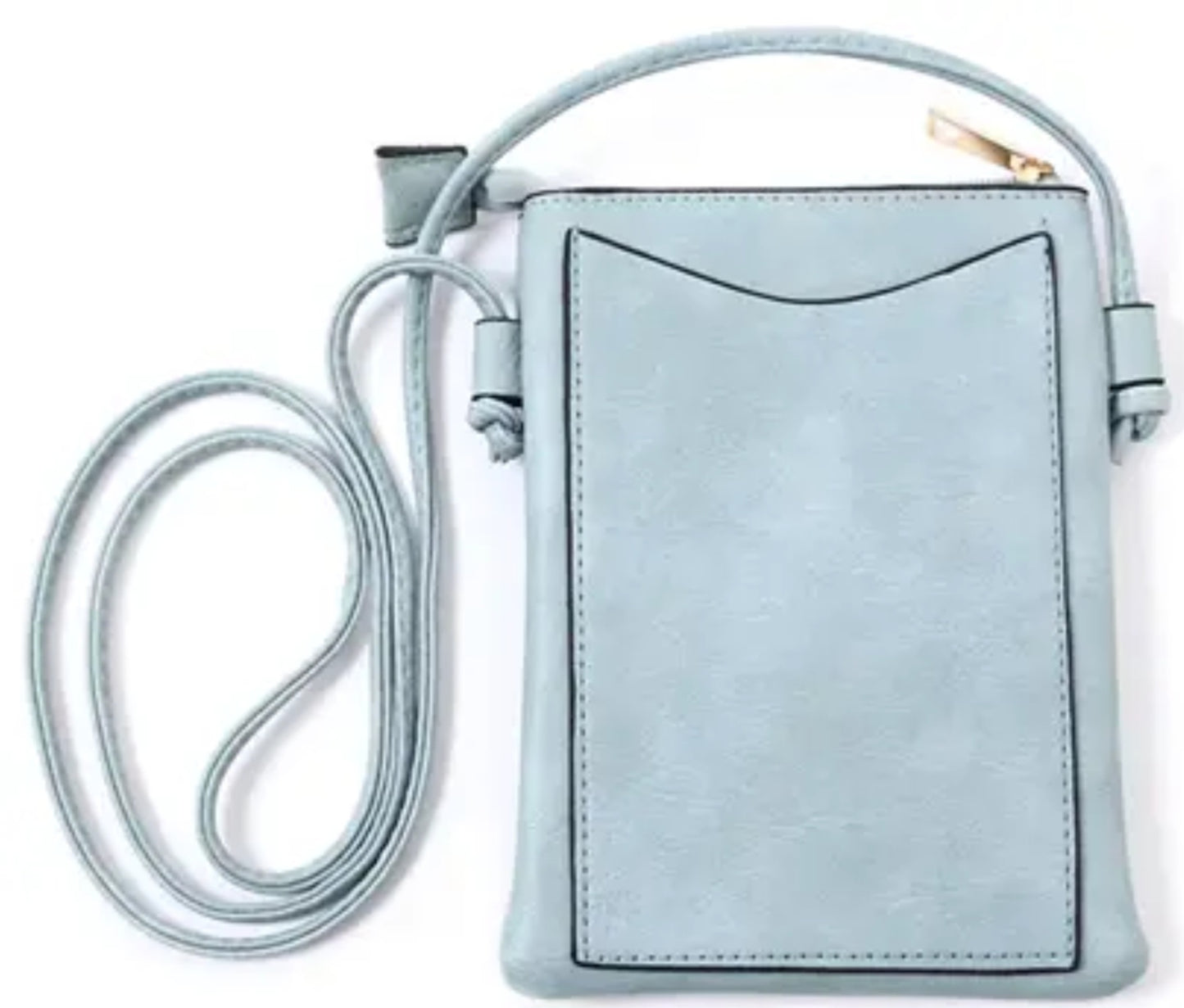 Blue Heart Crossbody Cellphone Bag