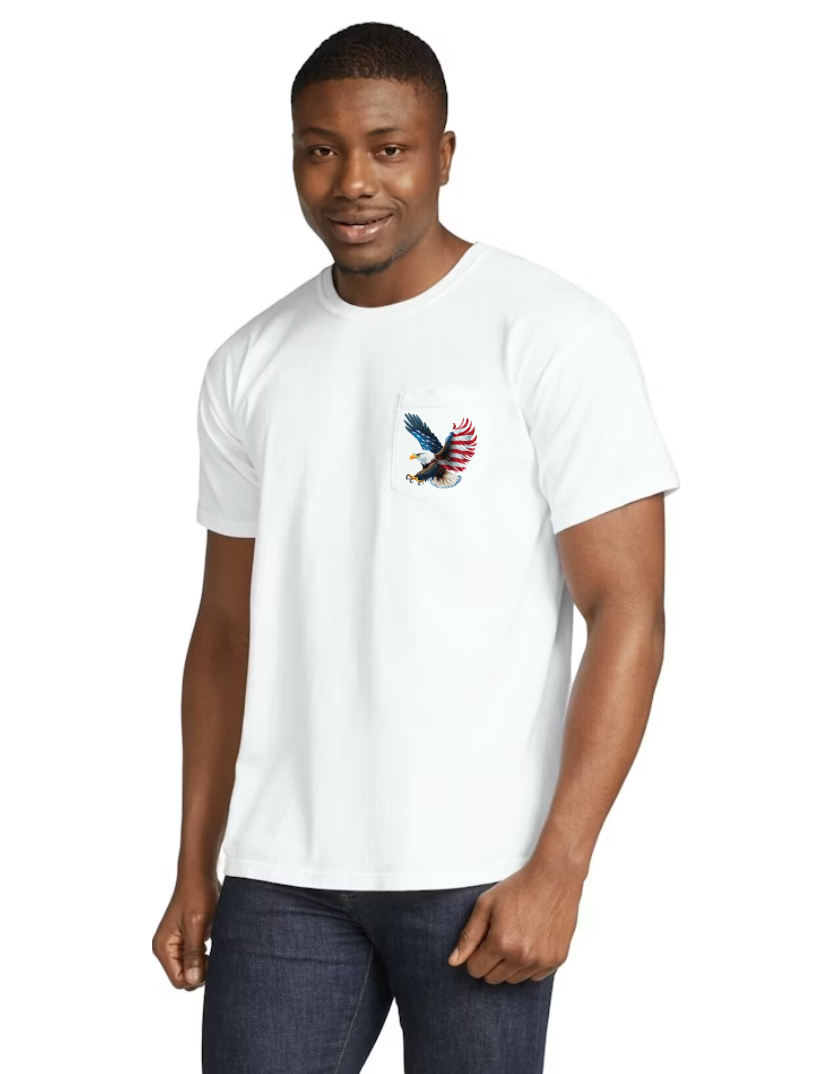 American Eagle on White Graphic Tee