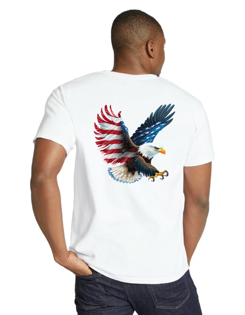 American Eagle on White Graphic Tee