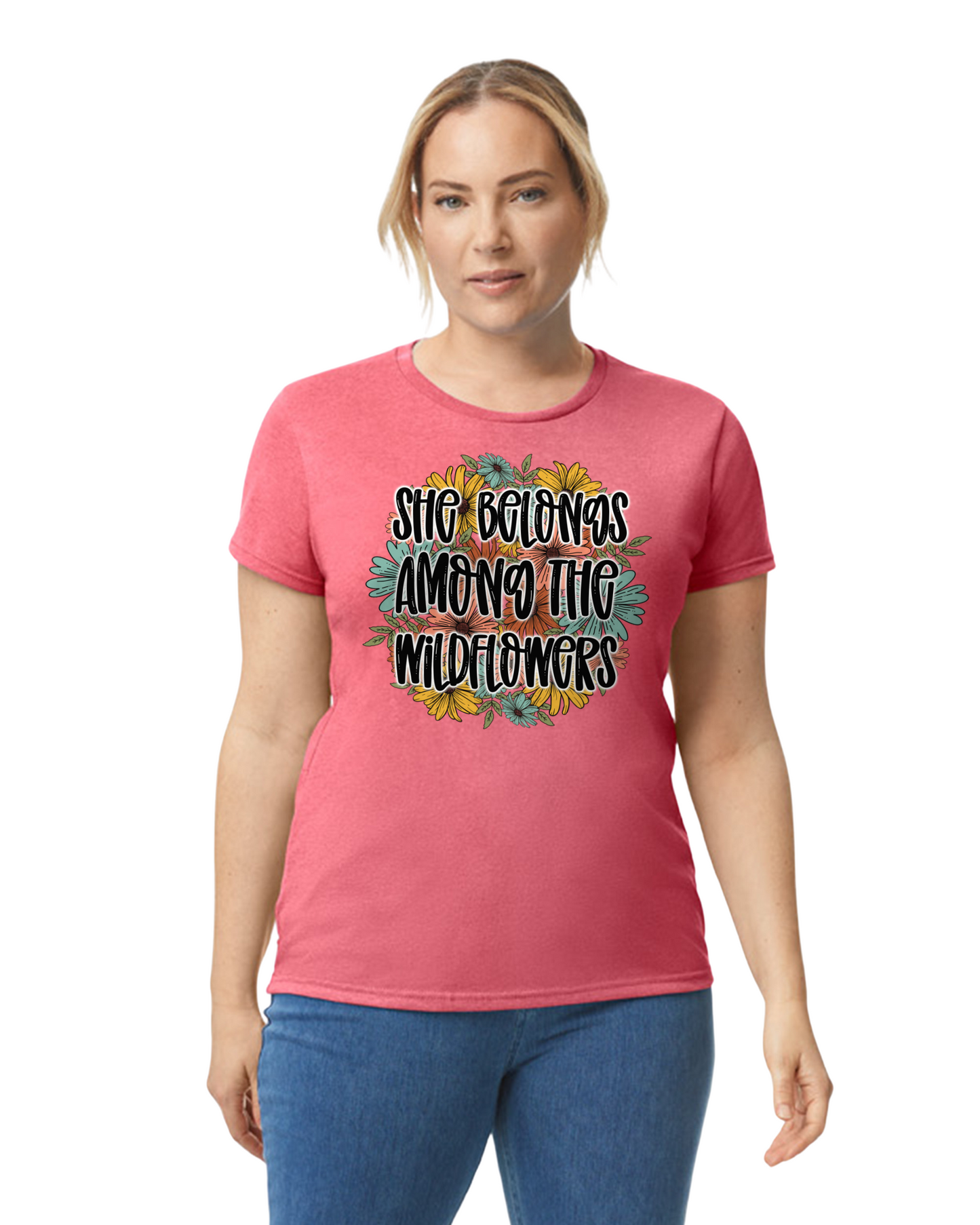 She Belongs Among the Wildflowers Regular & Plus Graphic Tee