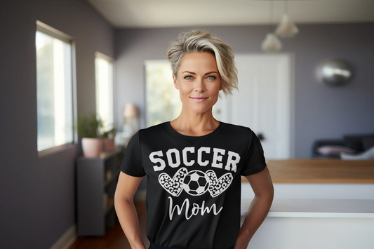 Soccer Mom Graphic Tee with White Lettering